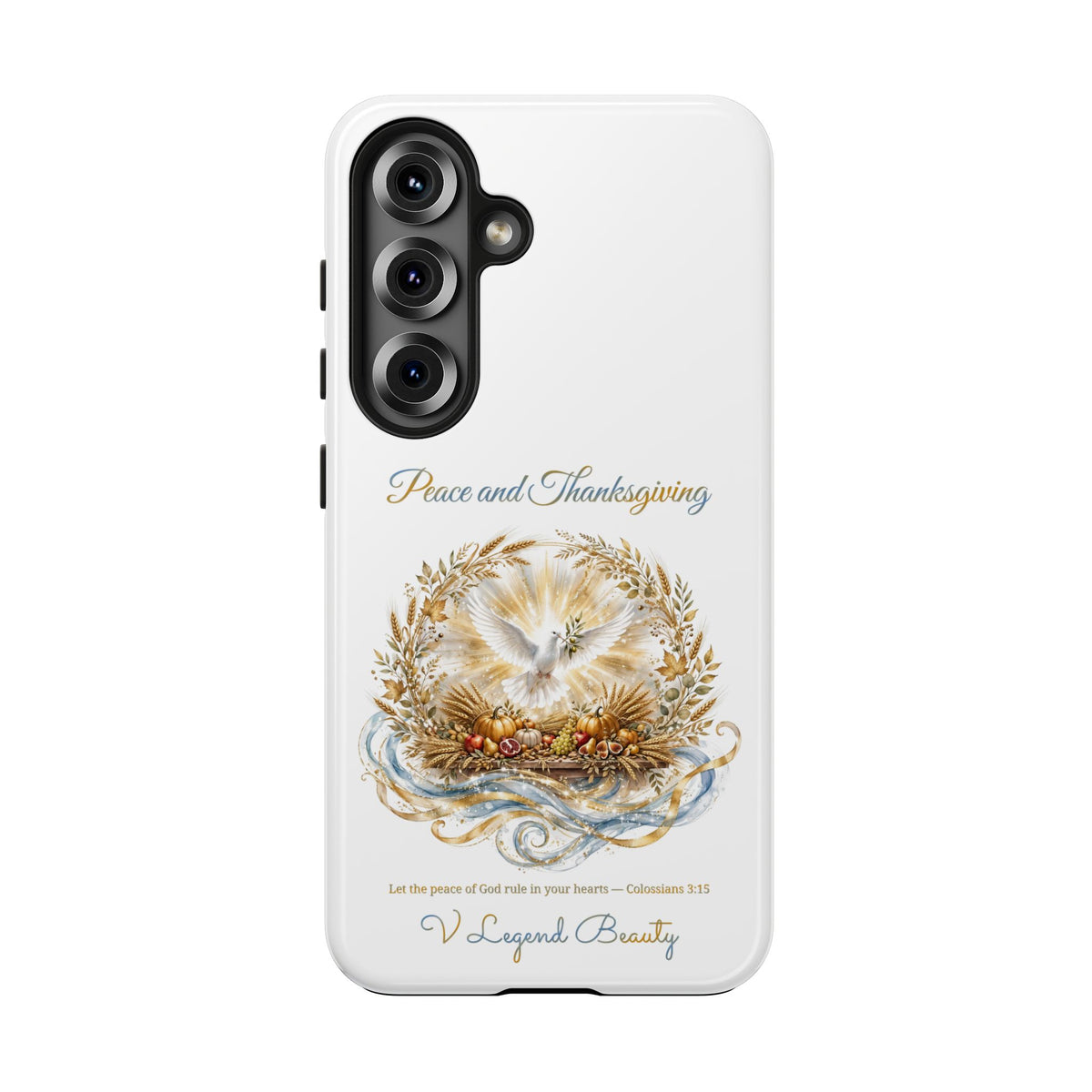 Peace and Thanksgiving Phone Case | Thanksgiving Christian Gift | V Legend Beauty