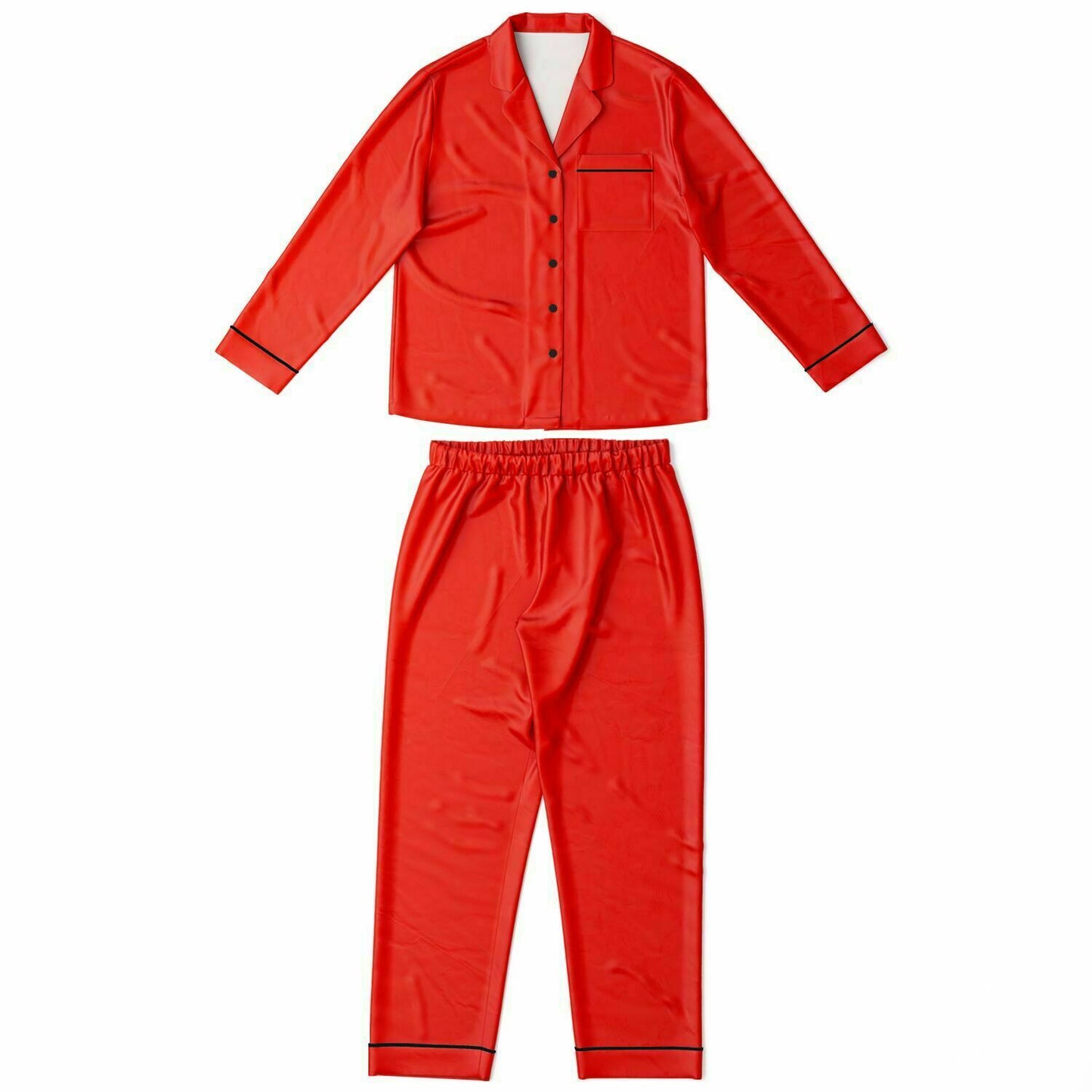 V Legend Women's Satin Pajamas - Ferrari Red (Mother love 6 Colors)