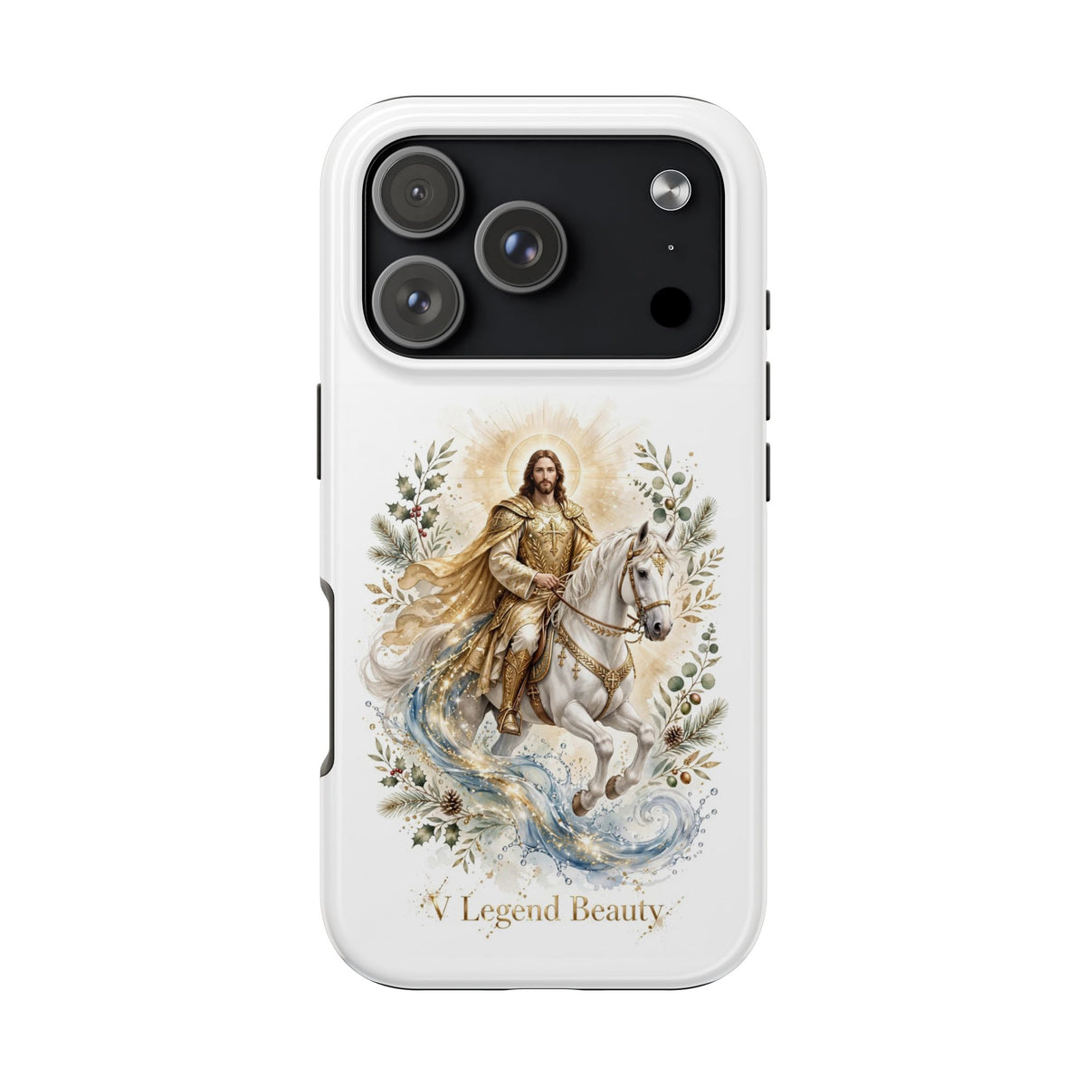 V Legend Beauty Golden Armor Jesus Phone Case – iPhone