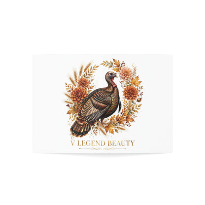 V Legend Beauty Thanksgiving Golden Turkey Greeting Card