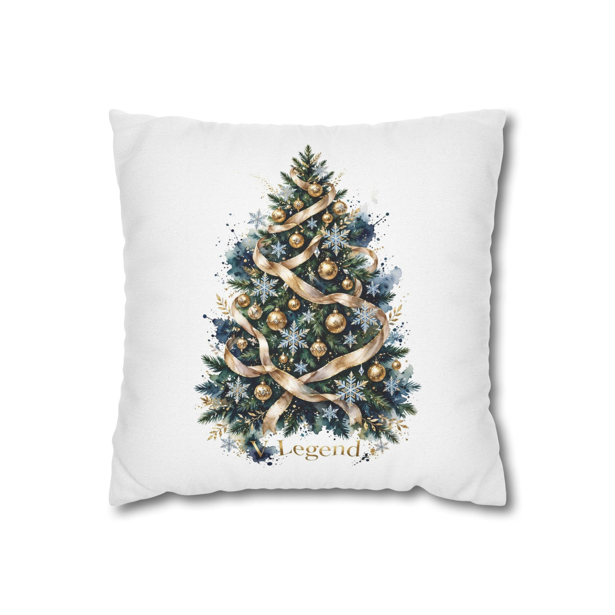 V Legend Beauty White Christian Faith Throw Pillow – Christmas Tree Home Decor – Small 14"