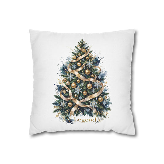 V Legend Beauty White Christian Faith Throw Pillow – Christmas Tree Home Decor – Small 14"