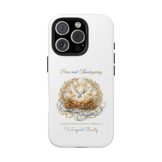 Peace and Thanksgiving Phone Case | Thanksgiving Christian Gift | V Legend Beauty