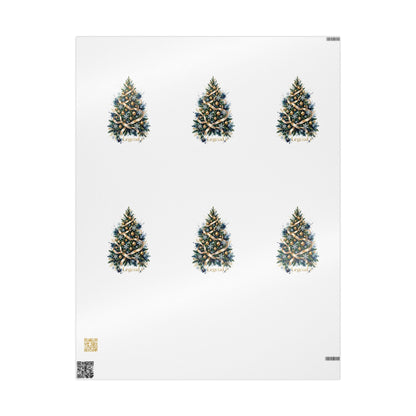 V Legend Beauty Golden Ribbon Christmas Tree Luxury Wrapping Paper