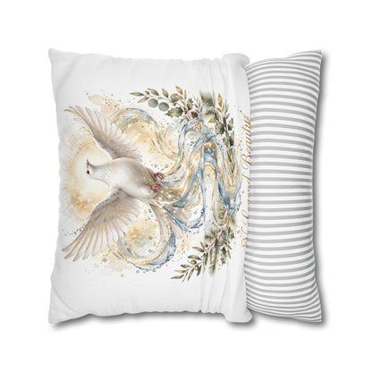 V Legend Beauty White Christian Faith Throw Pillow – Dove Water Home Decor – Large 28"