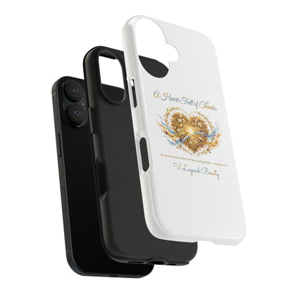 A Heart Full of Thanks iPhone Case | Thanksgiving Christian Gift | V Legend Beauty
