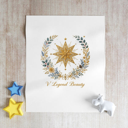 V Legend Beauty Embroidered Bethlehem Star Throw Blanket – Plush
