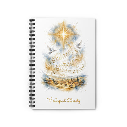 Christmas Carol Spiral Notebook | O Holy Night Christian Journal | V Legend Beauty