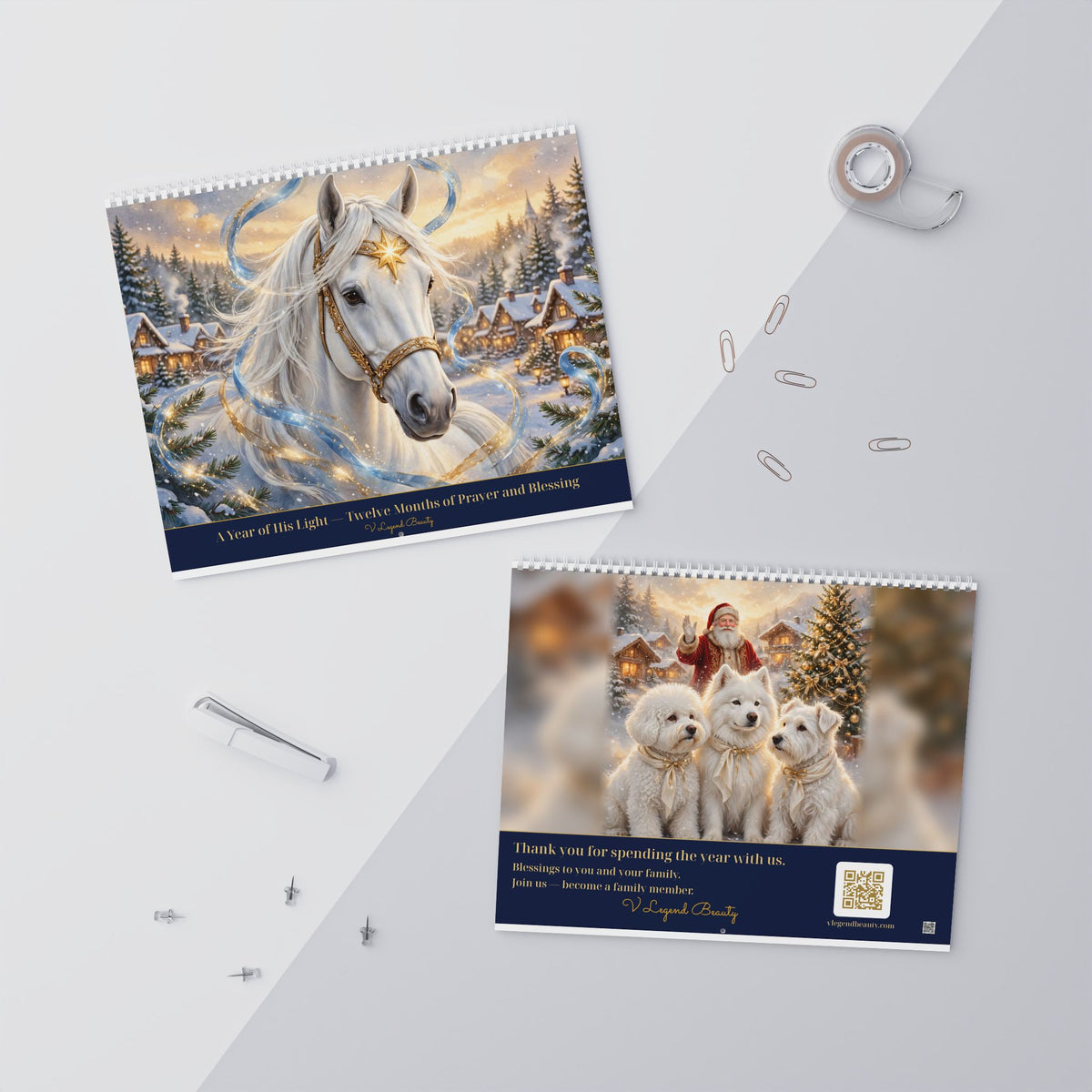 2027 Wall Calendar | Couture Animal Art Calendar | V Legend Beauty