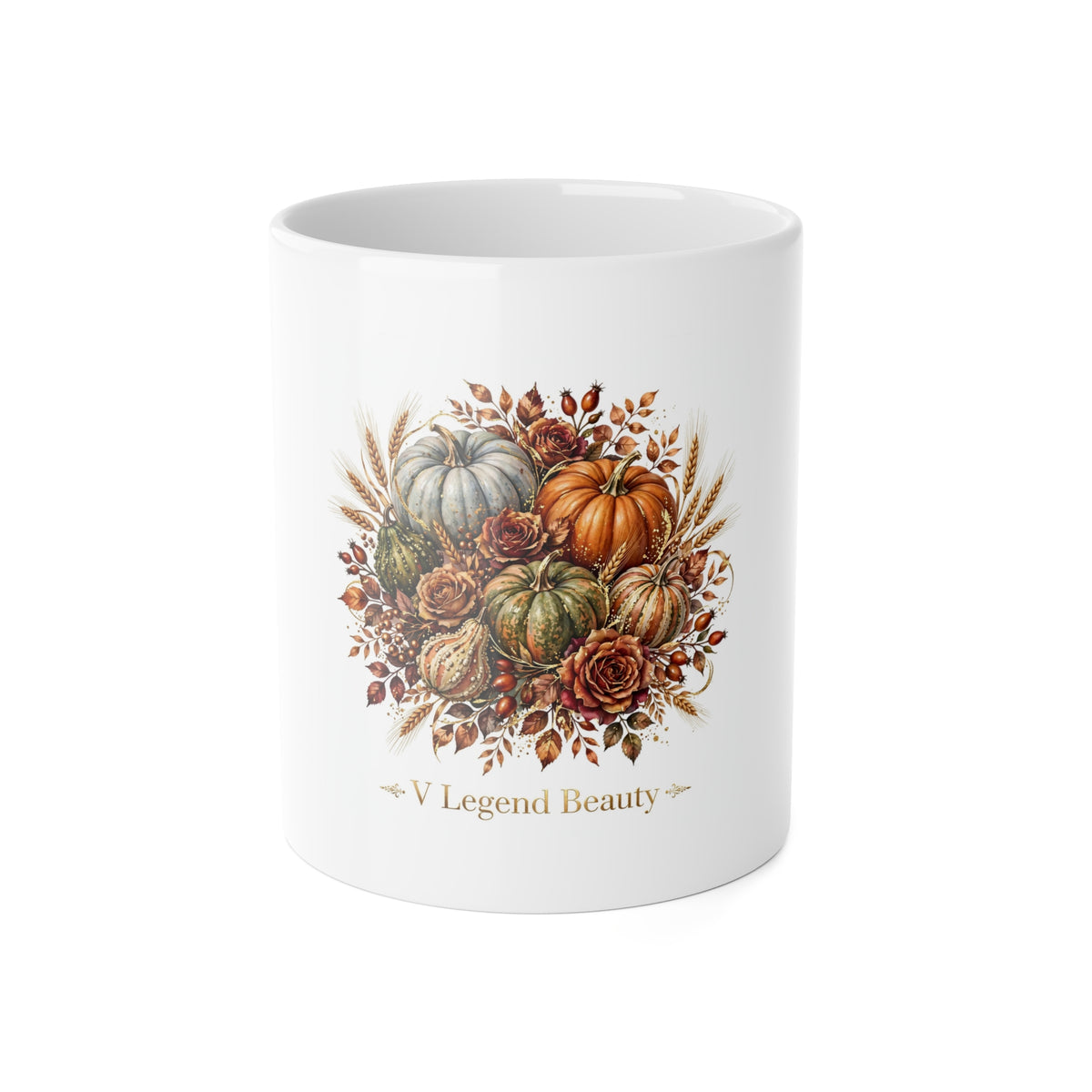 V Legend Beauty Thanksgiving Golden Pumpkin Mug