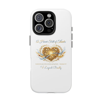 A Heart Full of Thanks iPhone Case | Thanksgiving Christian Gift | V Legend Beauty