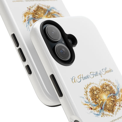 A Heart Full of Thanks iPhone Case | Thanksgiving Christian Gift | V Legend Beauty