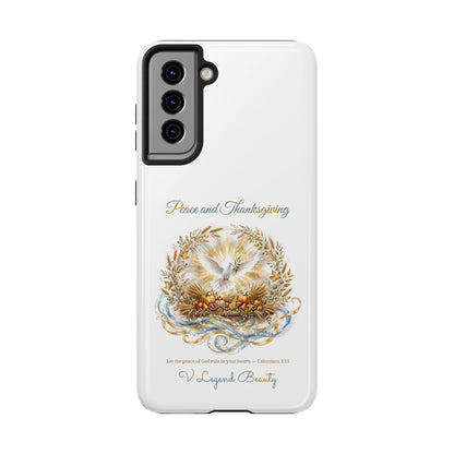 Peace and Thanksgiving Phone Case | Thanksgiving Christian Gift | V Legend Beauty