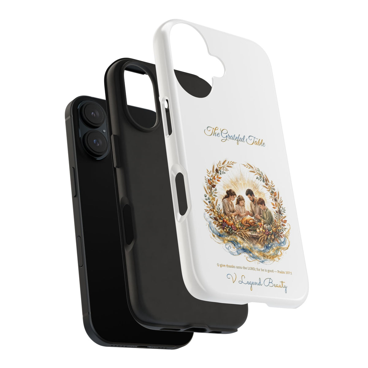The Grateful Table Phone Case | Thanksgiving Christian Gift | V Legend Beauty