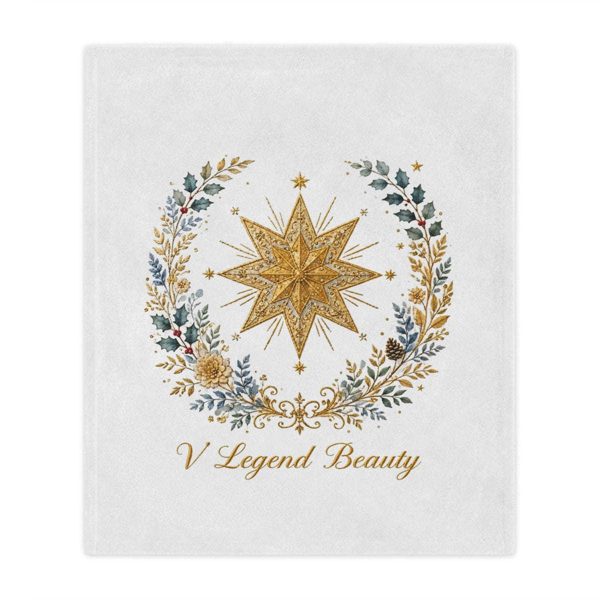 V Legend Beauty Embroidered Bethlehem Star Premium Blanket – Extra Thick