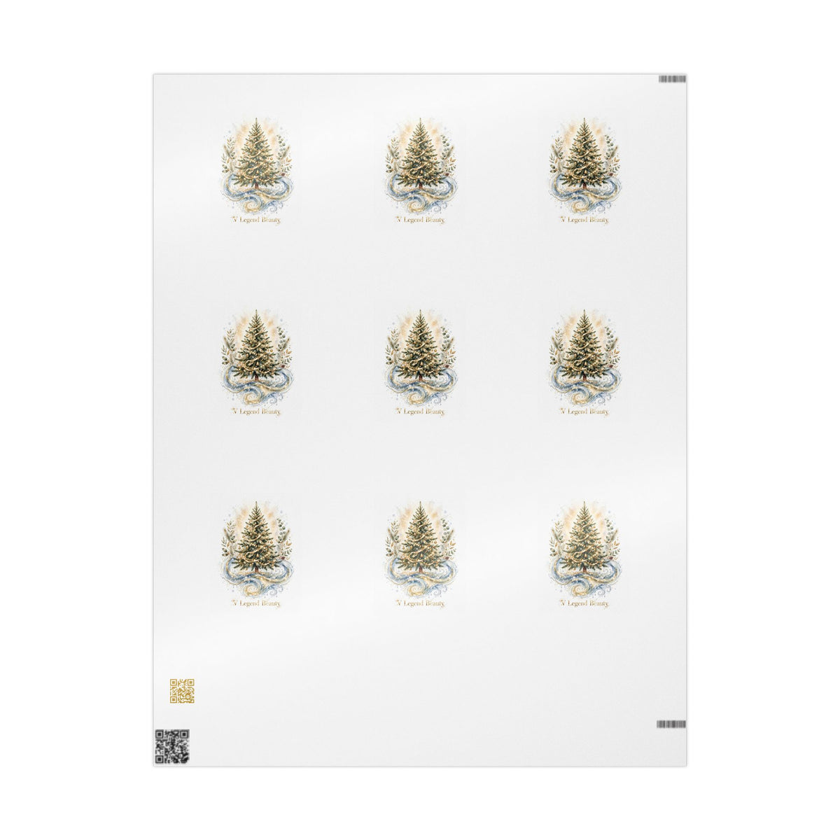 V Legend Beauty Christmas Tree Luxury Wrapping Paper