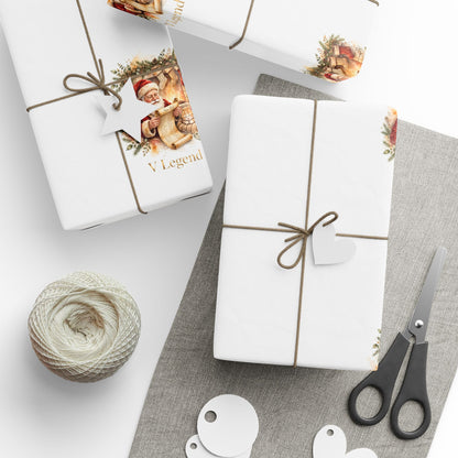 V Legend Beauty Santa Nice List Luxury Wrapping Paper