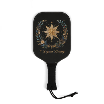 V Legend Beauty Embroidered Bethlehem Star Pickleball Paddle Set – Black