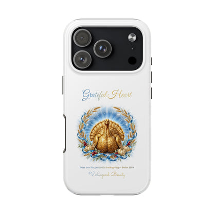 Grateful Heart Golden Turkey Phone Case | Thanksgiving Christian Gift | V Legend Beauty