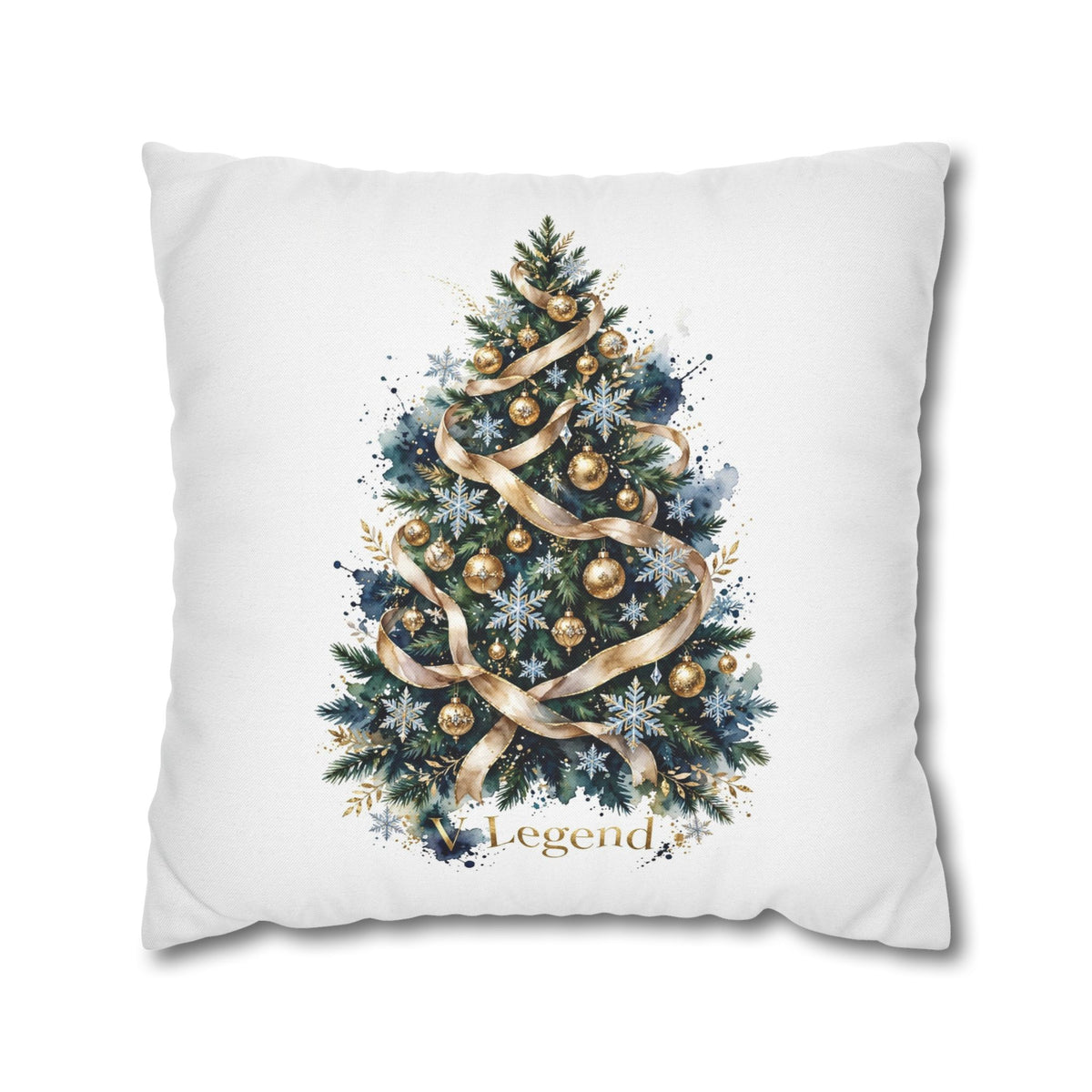 V Legend Beauty White Christian Faith Throw Pillow – Christmas Tree Home Decor – Large 28"