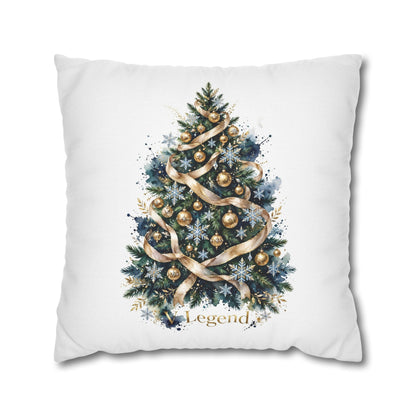 V Legend Beauty White Christian Faith Throw Pillow – Christmas Tree Home Decor – Large 28"