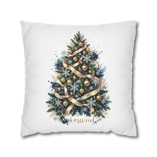 V Legend Beauty White Christian Faith Throw Pillow – Christmas Tree Home Decor – Large 28"