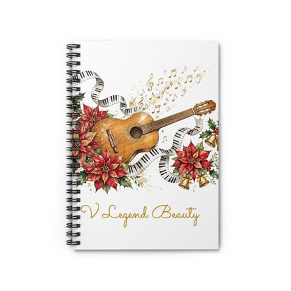 Christmas Carol Spiral Notebook | Feliz Navidad Christian Journal | V Legend Beauty