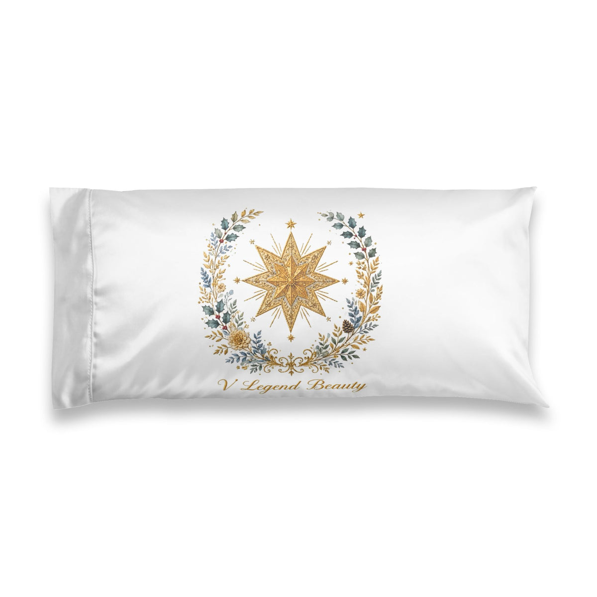 V Legend Beauty Christmas Bethlehem Star Satin Pillowcase