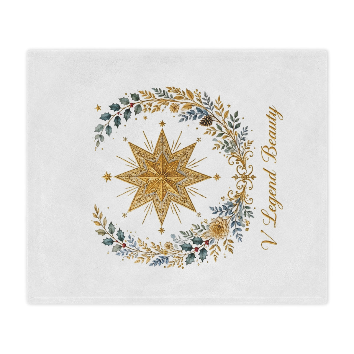 V Legend Beauty Embroidered Bethlehem Star Premium Blanket – Extra Thick