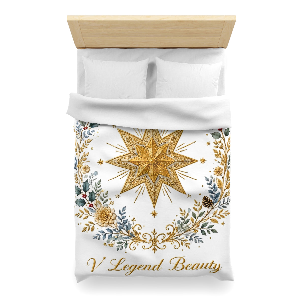 V Legend Beauty Christmas Bethlehem Star Microfiber Duvet Cover