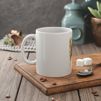 V Legend Beauty | Golden Armor Jesus White Horse Coffee Mug
