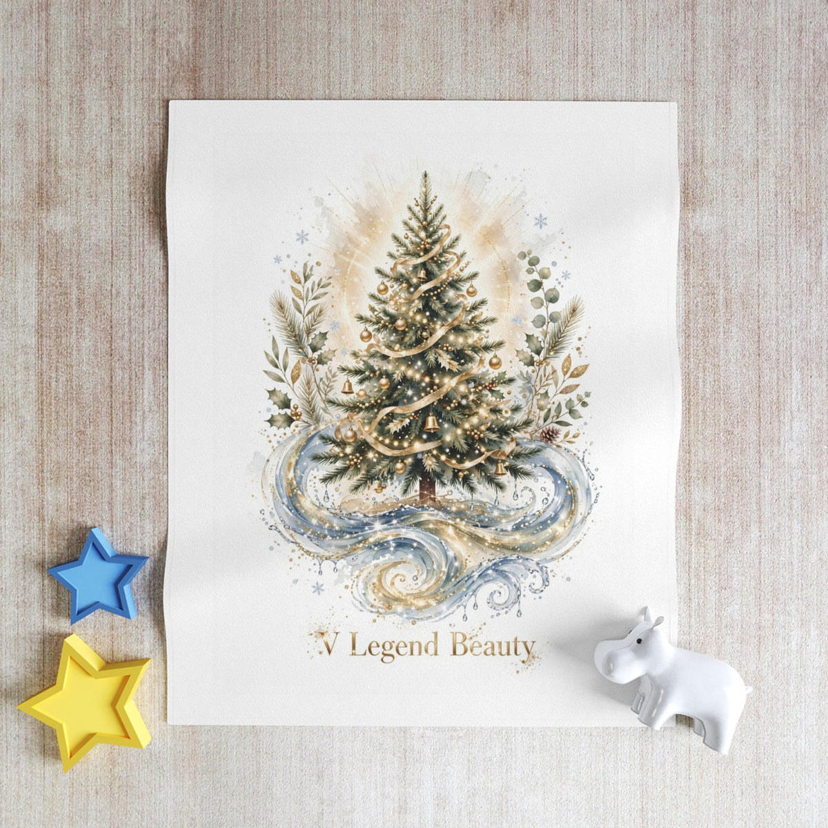 V Legend Beauty White Christmas Christian Blanket – Christmas Tree Water Cozy Throw