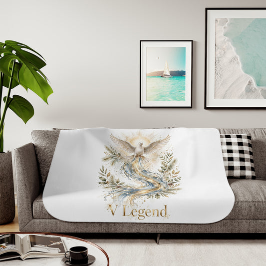 V Legend Beauty Christmas Dove Sherpa Blanket