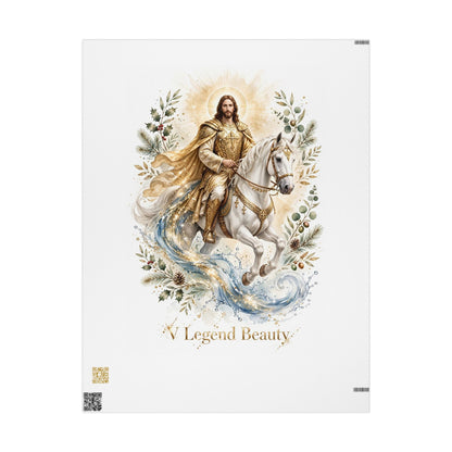 V Legend Beauty Jesus White Horse Poster Luxury Wrapping Paper