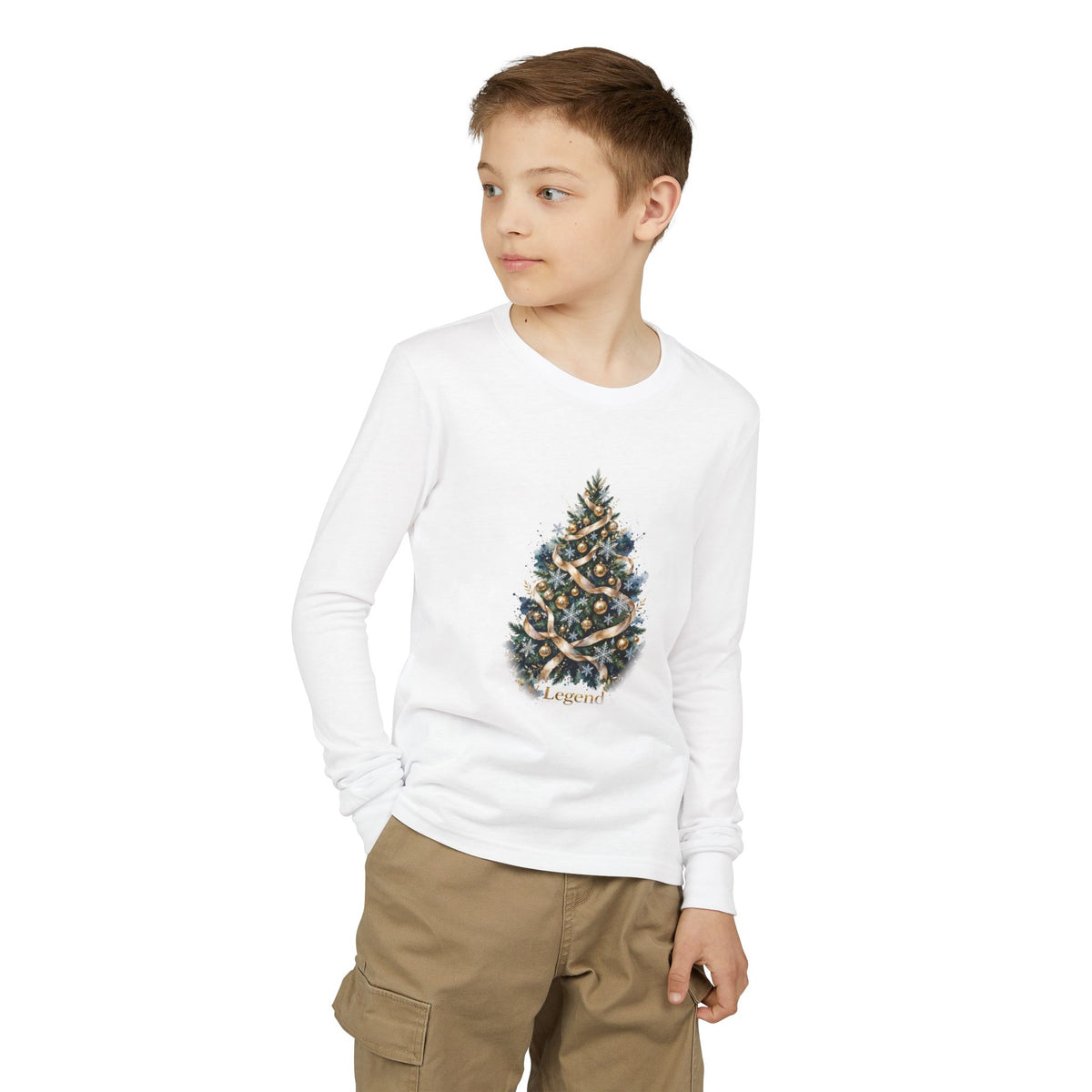 V Legend Christmas Tree Long Sleeve Kids T-Shirt