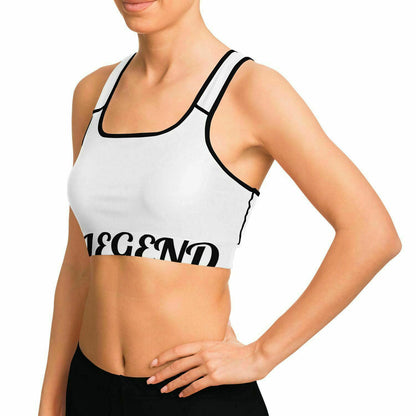 V Legend Women Black And White Sports Bra