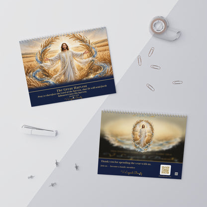 2027 Wall Calendar | Thanksgiving Christian Art Calendar | V Legend Beauty