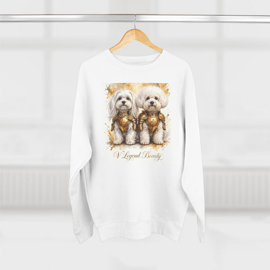 V Legend Beauty Thanksgiving Two Cute Dogs Holiday Sweatshirt
