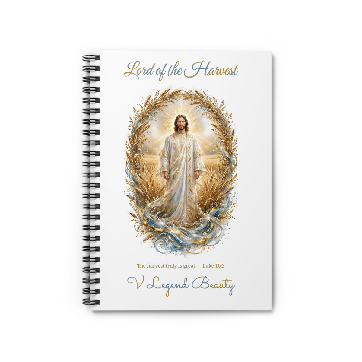 Thanksgiving Spiral Notebook | Lord of the Harvest Christian Journal | V Legend Beauty