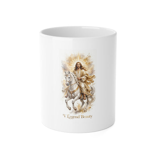 V Legend Beauty Jesus White Horse Mug