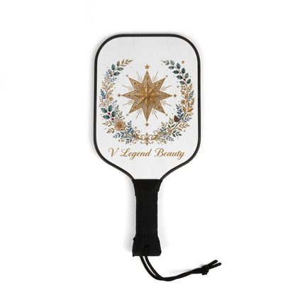 V Legend Beauty Embroidered Bethlehem Star Pickleball Paddle Set – White