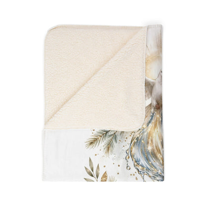 V Legend Beauty White Christmas Christian Blanket – Christmas Dove Cozy Sherpa Throw