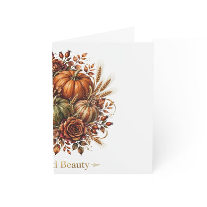 V Legend Beauty Thanksgiving Golden Pumpkin Greeting Card