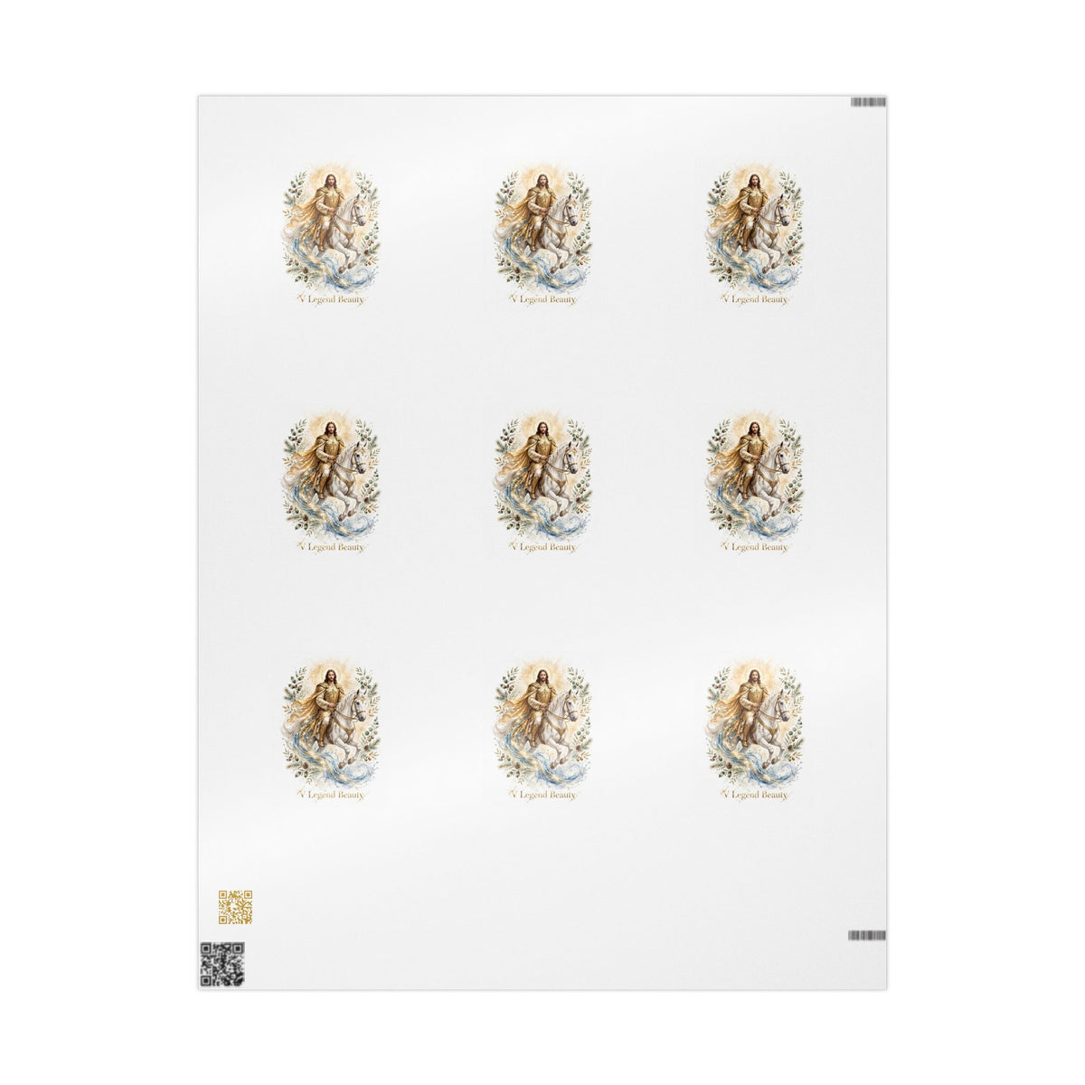 V Legend Beauty Jesus White Horse Luxury Wrapping Paper