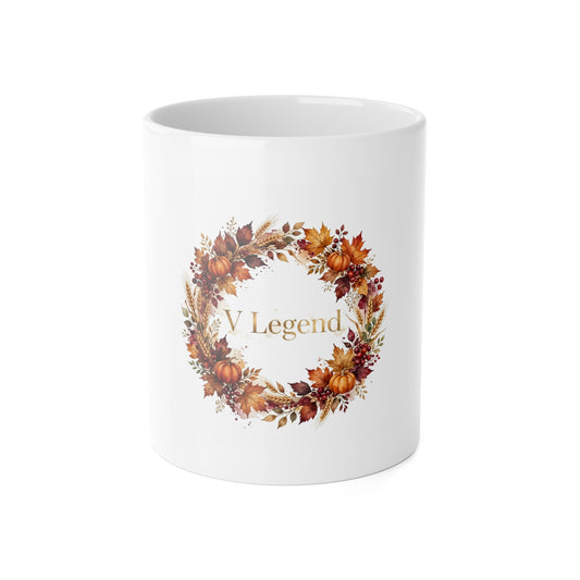 V Legend Beauty Thanksgiving Harvest Wreath Mug