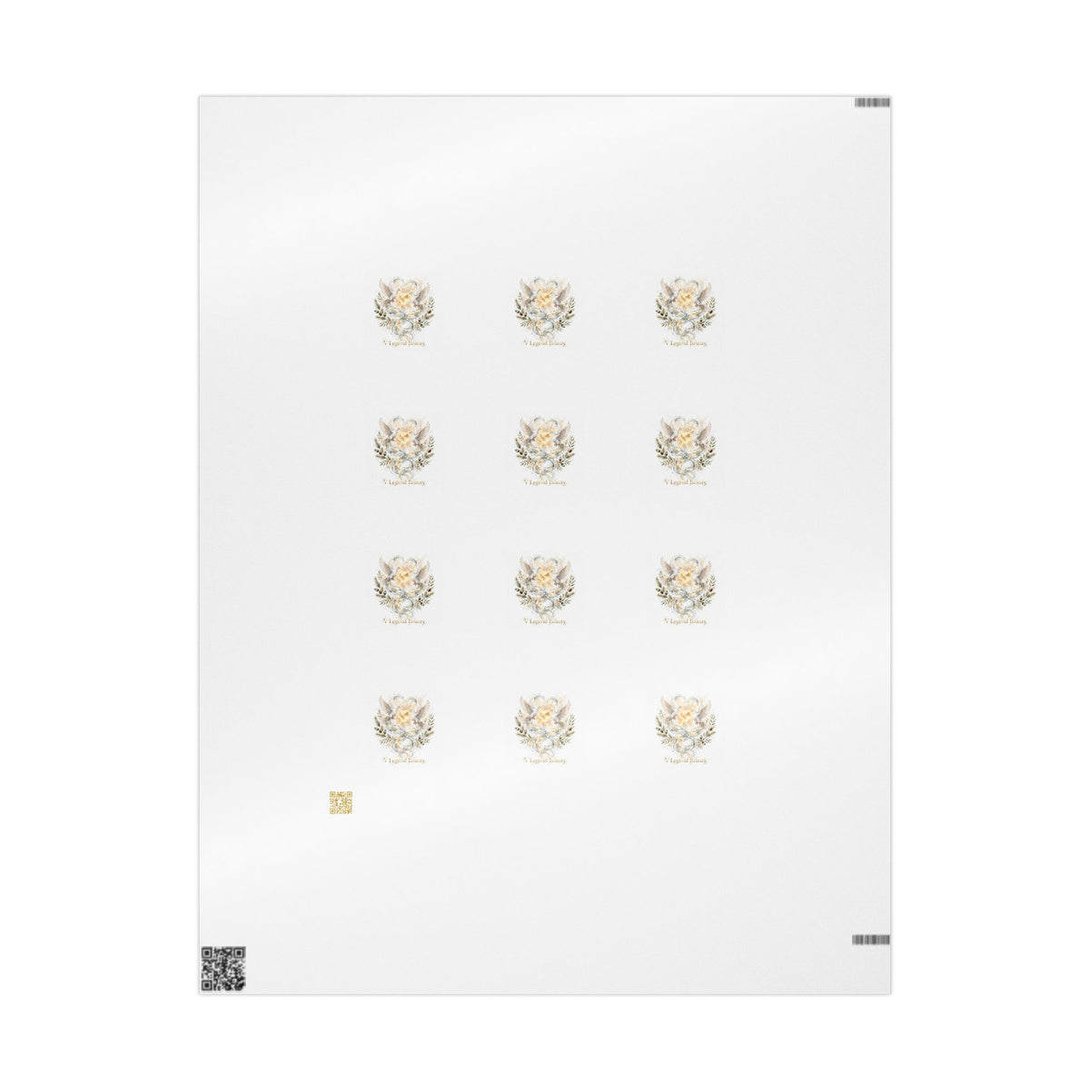V Legend Beauty Two Doves Luxury Wrapping Paper
