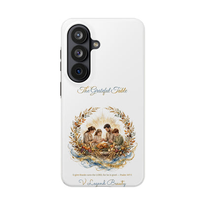 The Grateful Table Phone Case | Thanksgiving Christian Gift | V Legend Beauty