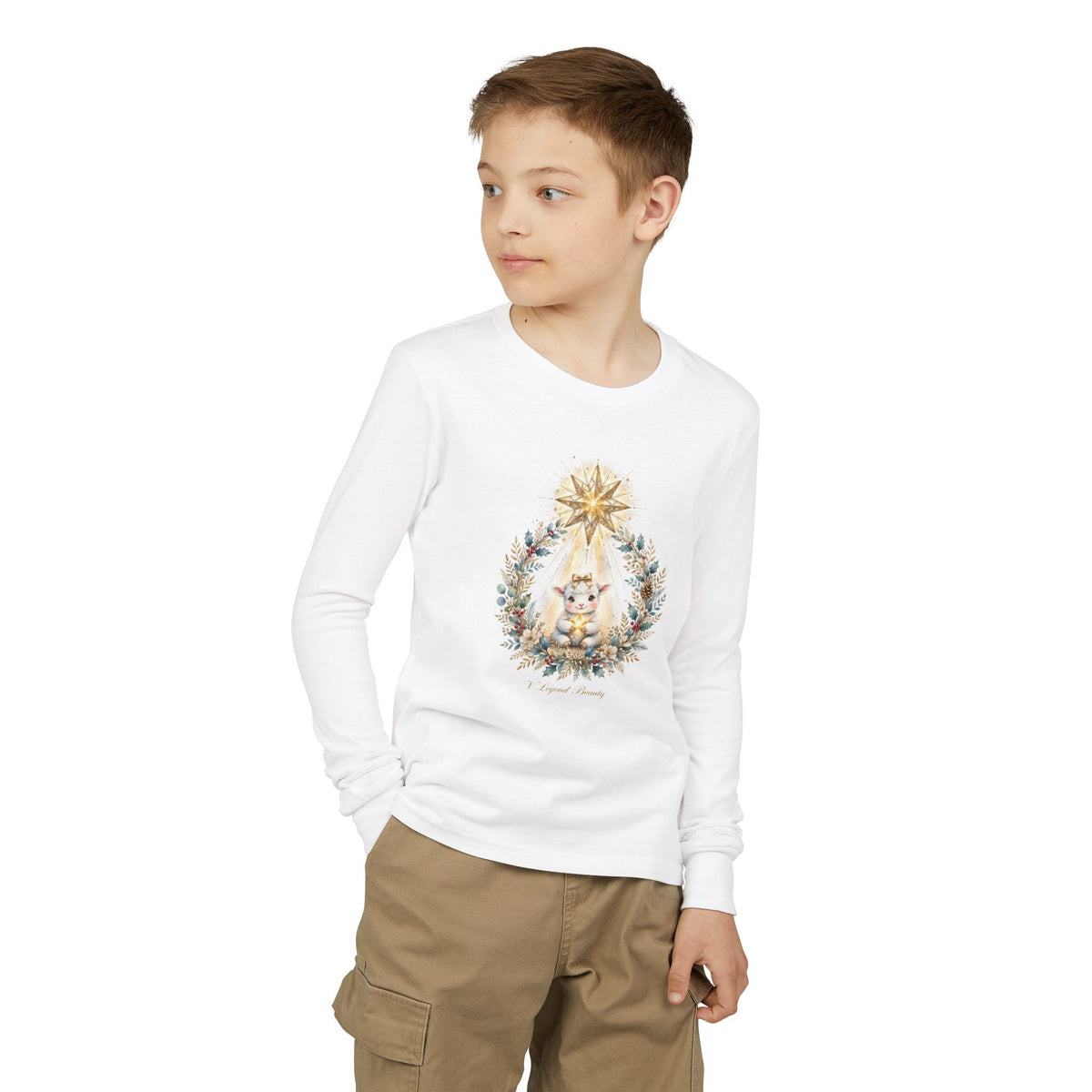Bethlehem Star Lamb Sister Long Sleeve Kids T-Shirt
