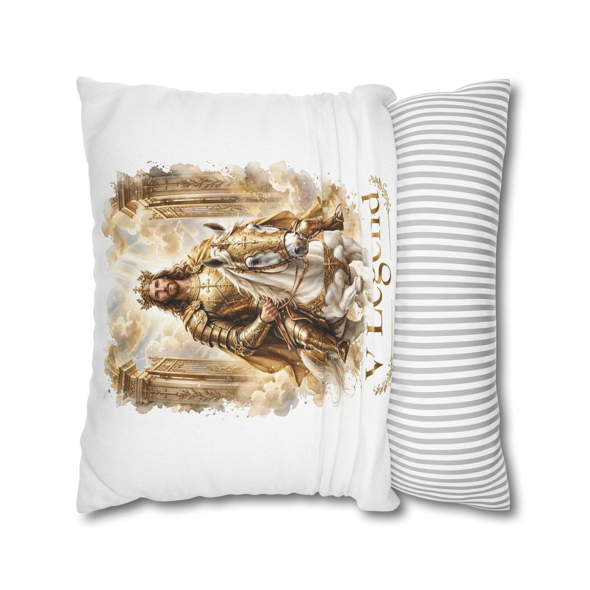 V Legend Beauty Crowned Jesus Heaven Gates Throw Pillow – Large