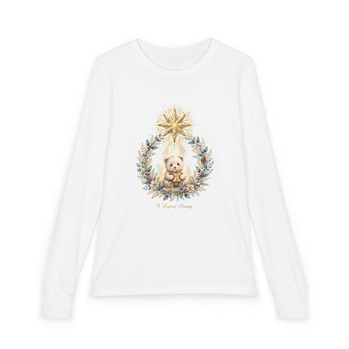 Bethlehem Star Bear Daughter Long Sleeve Kids T-Shirt
